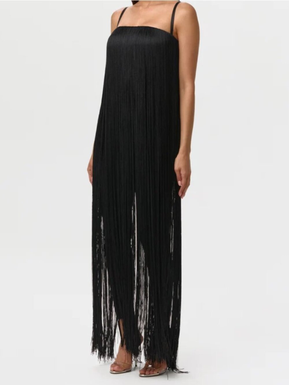 Naked Wardrobe Butter Fringe Stirrup Jumpsuit In Black - Size Medium - NWT